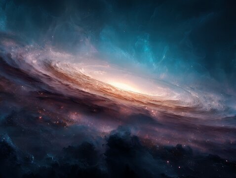 Black hole swallowing nebula