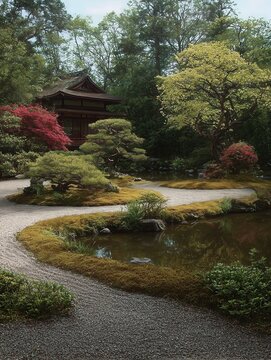 Calm japanese garden