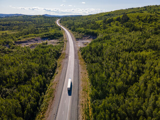 Vibrant landscape of Vladivostok showcasing a winding road and lush nature