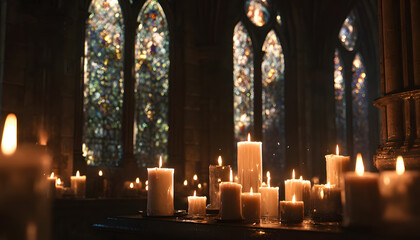 candles in the church