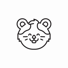 hamster pet icon sign vector