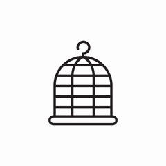 parrot cage icon sign vector