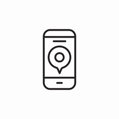 phone location map icon sign vector