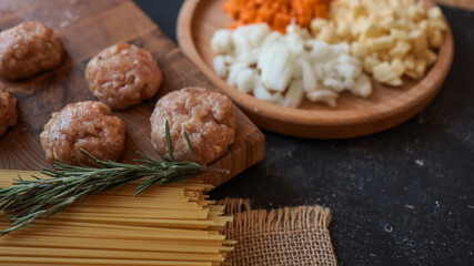 Fototapeta premium Ingredients for a Delicious Italian Meal