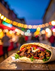 Street food wrap at night market