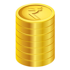 Shiny Golden Rupee Coin Background