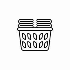 laundry basket icon sign vector