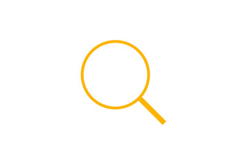 yellow magnifying glass web search icon