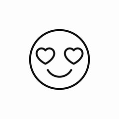 Fototapeta premium fall in love emoji icon sign vector