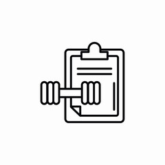 gym documents clipboard icon sign vector