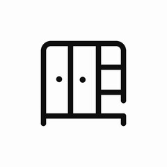 wardrobe closet icon sign vector