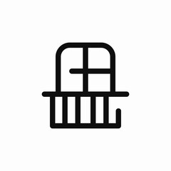 window balcony icon sign vector