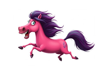 Cartoon horse on a white background