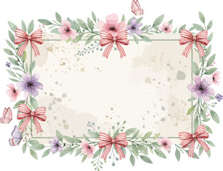 Beautiful Watercolor Frame Illustration