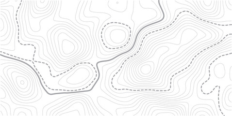 Abstract topo contour map on white background, Topographic map Topographic contour lines map seamless pattern. Geographic map conceptual design. Elegant background for presentations