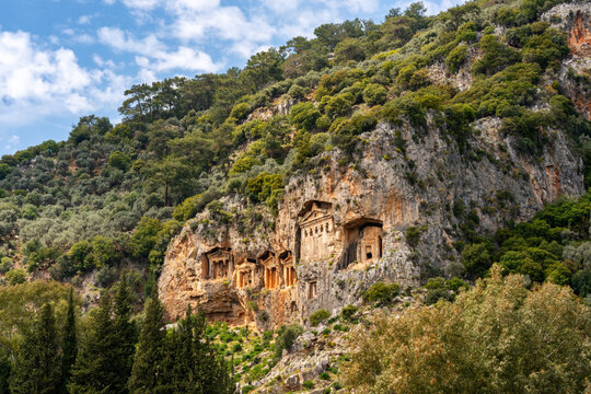 Kaunos tombs in the cliffs of Dalyan