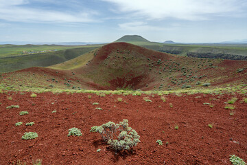 Breathtaking view of Meke crater lake in Turkey