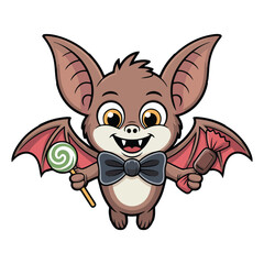 Candy Lover Halloween Bat Clipart
