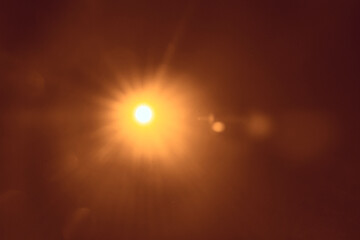 Dazzling sunshine sun rays with bokeh on yellow background. golden sunny banner with sunburst sunbeams. Abstract colorful template illustration. blurred image. shiny sun, sunbeams sunrays, sunshine