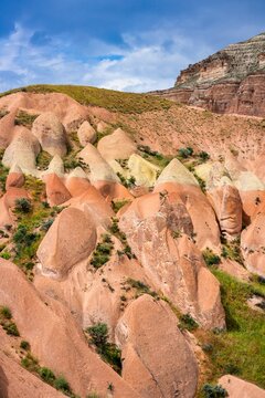 Geological wonders of Red and Rose Valley in Cappadocia