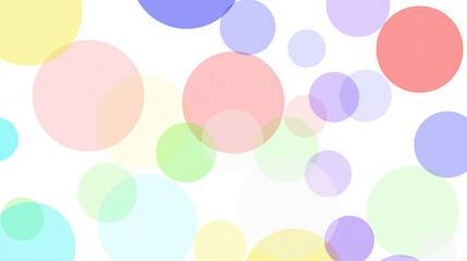 Pastel Multicolor Circles Transparent Overlay Background, Minimalist Abstract Round Shapes Design for Modern Posters, Flyers, and Branding