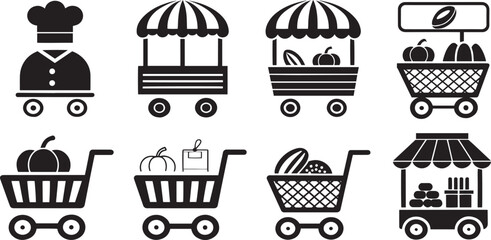 Retail Store and Market Icons Collection