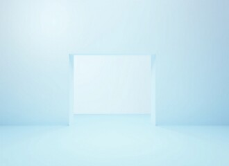 perspective floor backdrop blue room studio with light blue gradient spotlight backdrop background for display your product or artwork