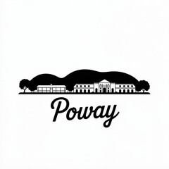 ‎Poway California Skyline Silhouette — A Scenic and Cultural City in San Diego County Vector Illustration
