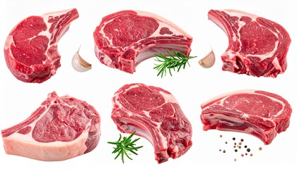 A mouthwatering display of twelve marbled ribeye steaks arranged in rows, showcasing premium cuts and culinary excellence.