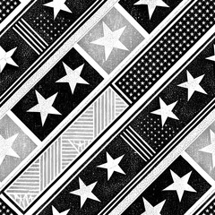 Decorative fabric featuring stars and stripes pattern in red, white, and for patriotic events or decor