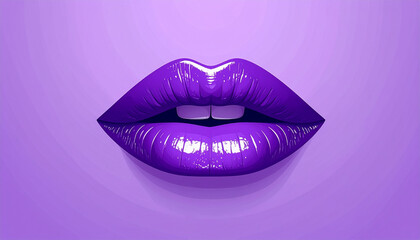 purple lips on purple background