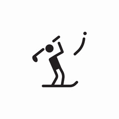 ice golf icon sign vector