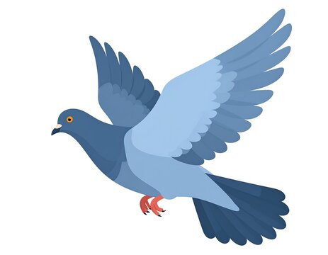 A stylized illustration of a dove in flight, showcasing a vibrant shade of light blue.