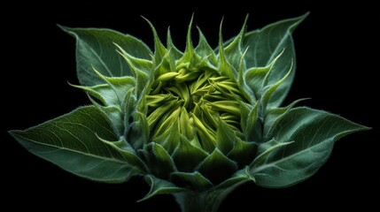Transformation of a Sunflower Bud: From Unopened Youth to Radiant Bloom in Agricultural Settings