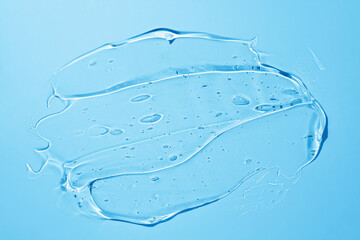 Close up of translucent gel textured smear