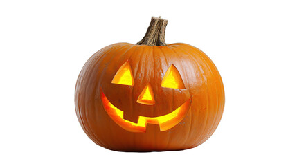 Halloween Pumpkin Jack O Lantern on a Transparent Background