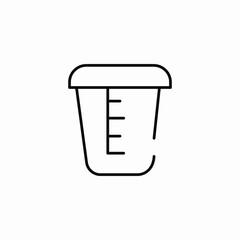 measuring cup lid icon sign vector