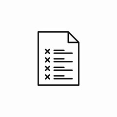 prohibited list icon sign vector