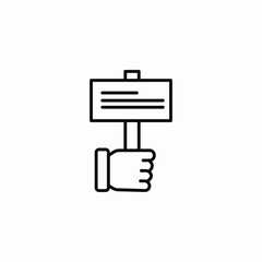 protest quote icon sign vector