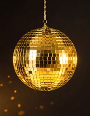 Golden disco ball