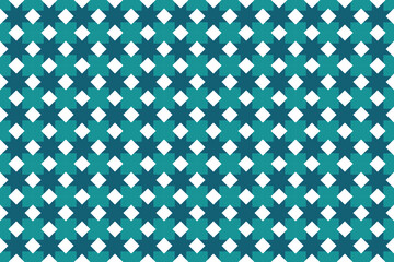 Teal and white geometric pattern with interlocking diamond shapes creating a textured background