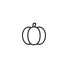 Minimalist Pumpkin Monoline Icon