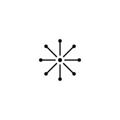 Simple Firework Burst Line Icon