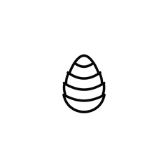 Minimalist Pinecone Line Art Icon