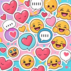 seamless pattern with hearts