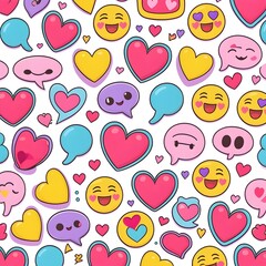 seamless background with hearts