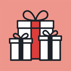 Beautiful gift boxes vector illustration.