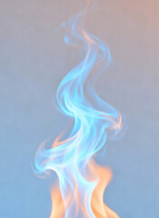Mesmerizing dance of vibrant blue and orange gas flames, creating a dynamic, abstract visual of intense heat and energy