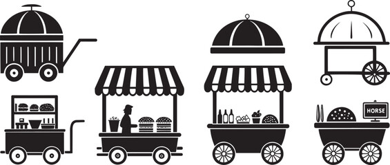  Minimal Shop and Cart Icon Set Vector