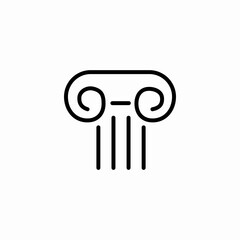 history pillars icon sign vector